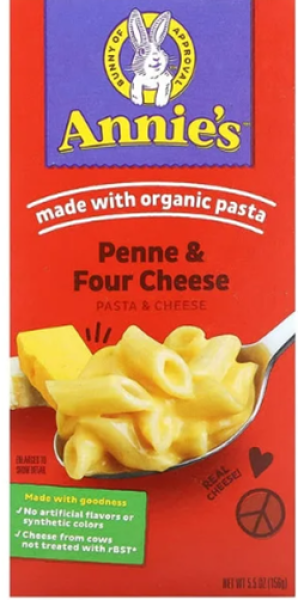 ANNIE'S 'Penne & Four Cheese' Pasta & Cheese 156 gr